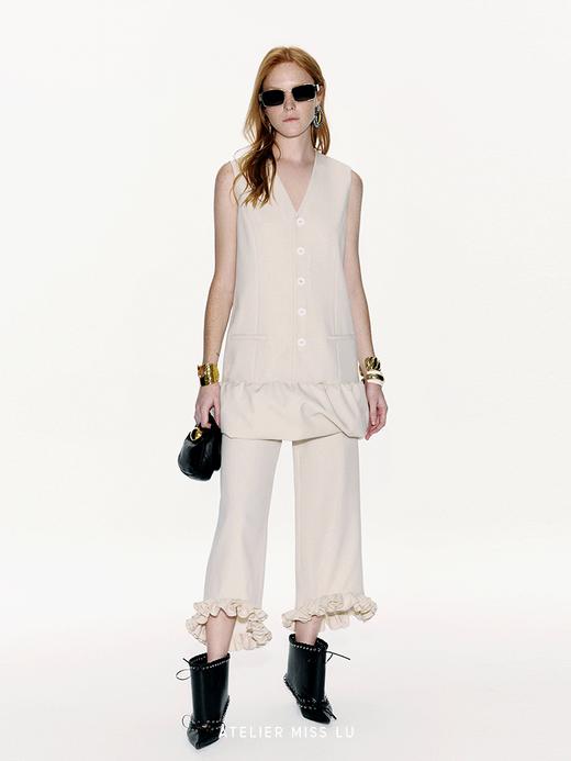 【云朵蛋卷】下摆立体多层卷边直筒九分裤 商品图2