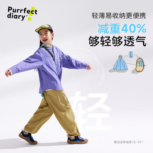 【咕噜日记春季新款】【轻量】童装儿童连帽外套春秋款户外透气夹克男女童上衣PCWT2519 商品图2