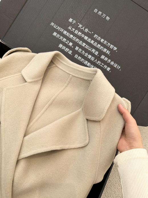 超划算速抢❗100%羊毛！【礼挚高端定制品牌】孙俪、刘涛、高圆圆众多明星同款！👊自带气场的经典风衣式羊毛大衣！✅高克重，挺阔有型！软糯如云朵般🆓单穿都不扎皮肤🔥保暖性极强！ 商品图5