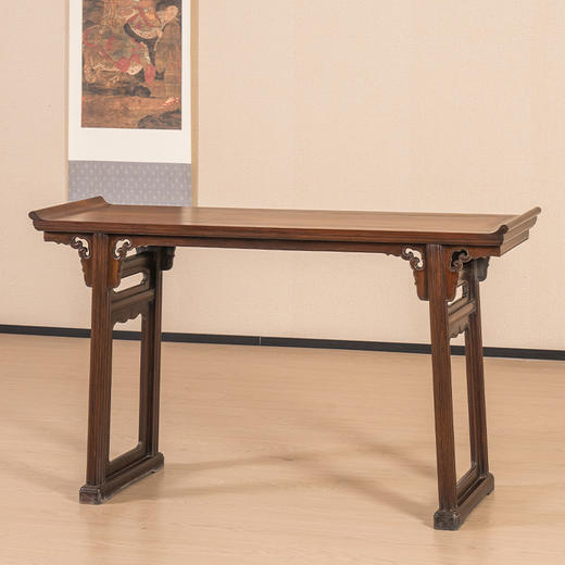 清 红木夹头榫如意云纹带托泥翘头案 商品图4