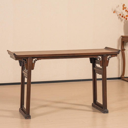 清 红木夹头榫如意云纹带托泥翘头案 商品图0