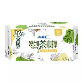 ABC日用纤薄网感棉柔表层卫生巾26片（含澳洲茶树）21003069