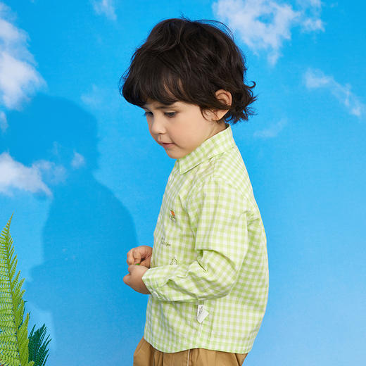 Cucutas男幼童长袖衬衫CY25SPW505黄绿（90#-130#） 商品图4