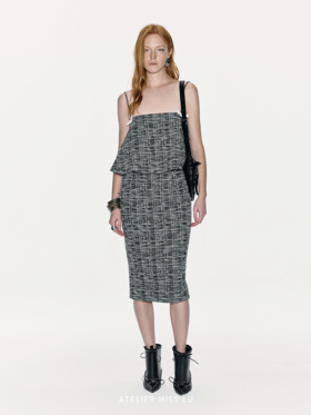 【银河之光】小香风修身铅笔弹力半裙