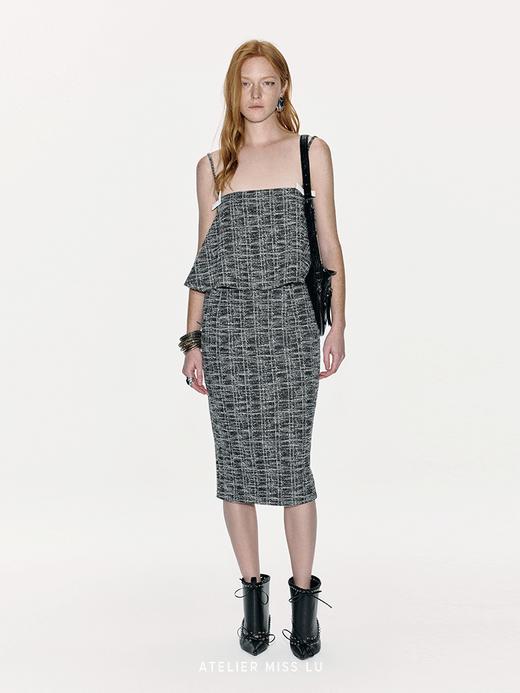 【银河之光】小香风修身铅笔弹力半裙 商品图0