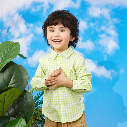 Cucutas男幼童长袖衬衫CY25SPW505黄绿（90#-130#） 商品图3