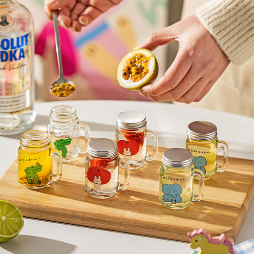 摩登主妇动物派对迷你咖啡浓缩液分装瓶透明小密封罐玻璃瓶储存罐 商品图4