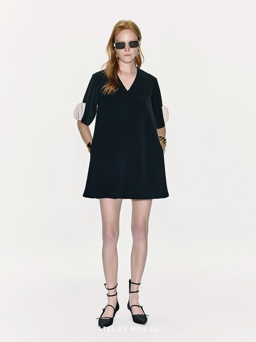 【圣保罗低语】层叠圆片拼接设计A字连衣裙 商品图1