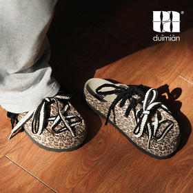 对面duimian-春夏新品袋鼠豹纹勃肯半拖