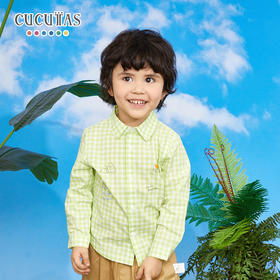Cucutas男幼童长袖衬衫CY25SPW505黄绿（90#-130#）
