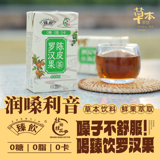 壮乡桂品 罗汉果陈皮茶250ml*16盒/件 商品图5