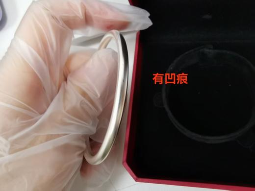 AB39451-A-X046AB0000008 周大福CHOW TAI FOOK 实心简约经典素圈哑光925银手镯【约22克】【内圈约54mm】 商品图6