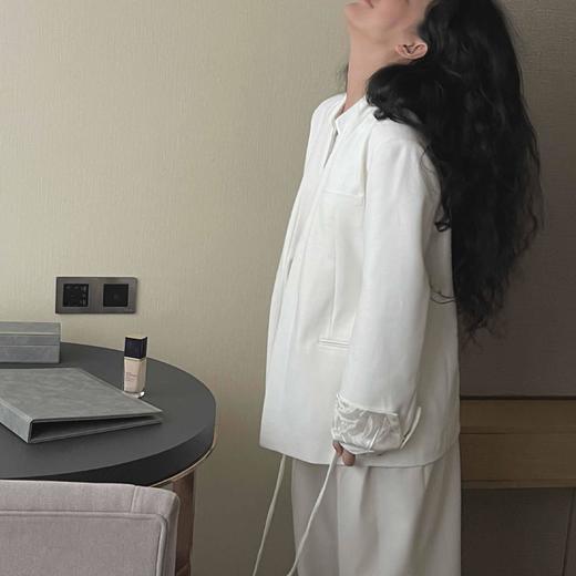 顺丰包邮洛诗琳04832早春新款立领中国风抽绳系带西装外套295205 商品图2