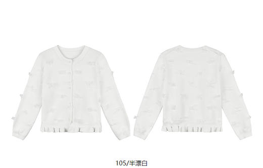 jnby  25年春款  短款开襟针织衫 1P2310720 商品图14