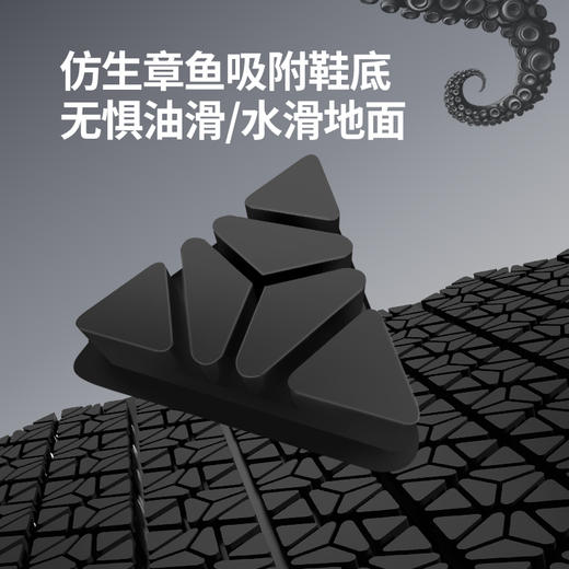 2025轻丫新款四季款低帮厨师鞋防滑SRC无包头无中底实心MD底黑色厨师鞋 商品图3