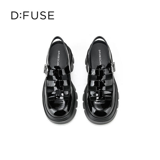Dfuse迪芙斯2025春季新款透气休闲凉鞋复古风增高罗马凉鞋DFD1115112 商品图4