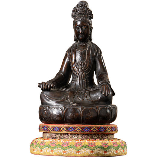 清 沉香木雕持卷观音 商品图5