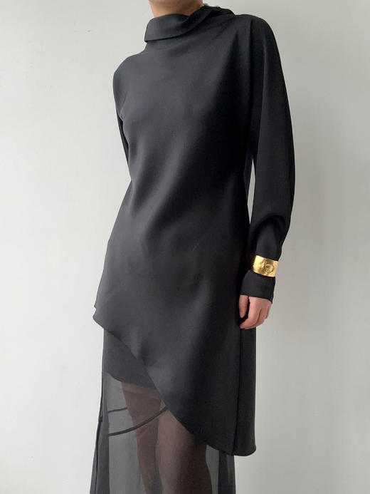 VC｜AW24125 Kalisa asymmetric blouse [ 黑 / 白 / 棕 ] 商品图10