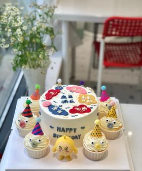 【优品系列】---【翻糖贴片蛋仔带纸杯款】--（蛋仔颜色随机）