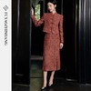 IWY/扶摇系列 轻奢重工外套开叉半身裙红色小香风粗花呢编织羊毛套装FYCS565 商品缩略图2