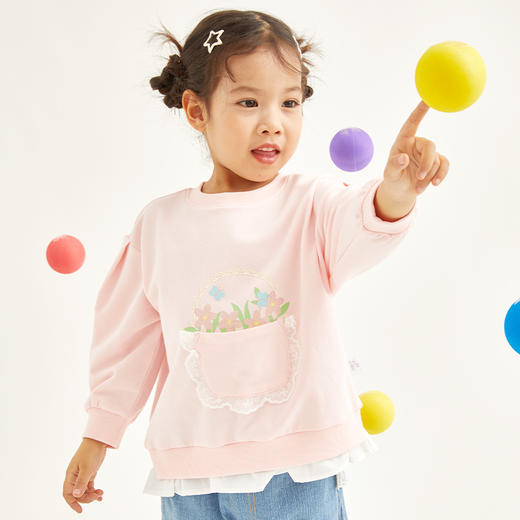 Cucutas女幼童长袖卫衣CY25SPW709粉红（90#-120#） 商品图6