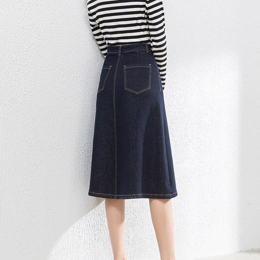 【高货rg】全新升级【铂金会员165/天猫219/差价54】(62841) 洛诗琳科技面料半身裙2025年春季新款高腰A字牛仔裙女 商品图4