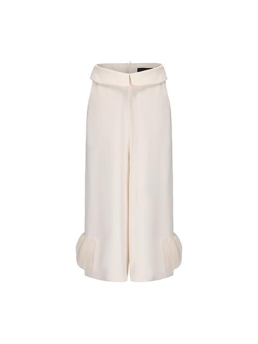 【白日梦我】层叠圆片拼接设计阔腿七分裤 商品图4