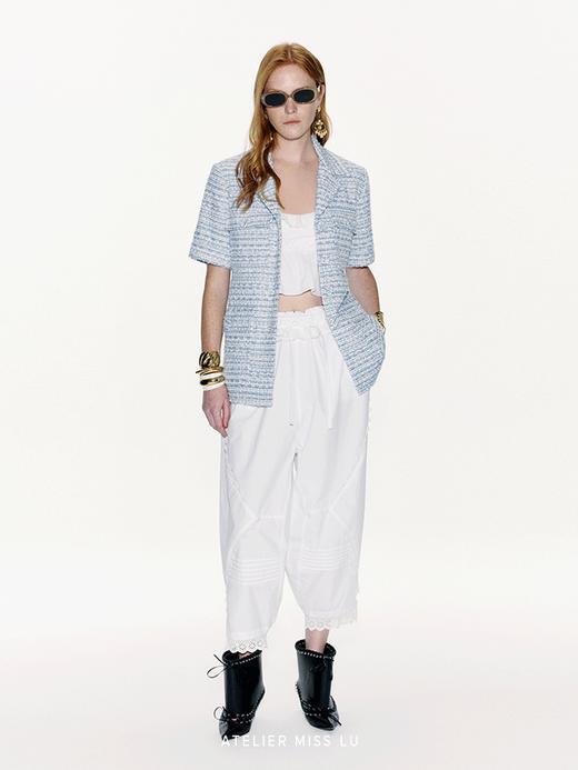 【云间吉普赛】蕾丝拼接设计空气感锥形裤 商品图3