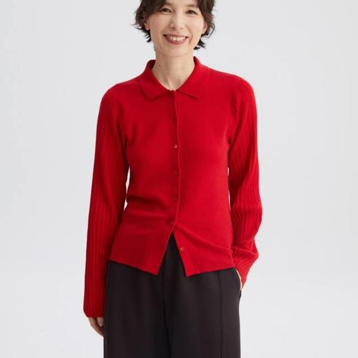 2楼素然丝棉横机翻领开衫吊牌价1450 商品图0