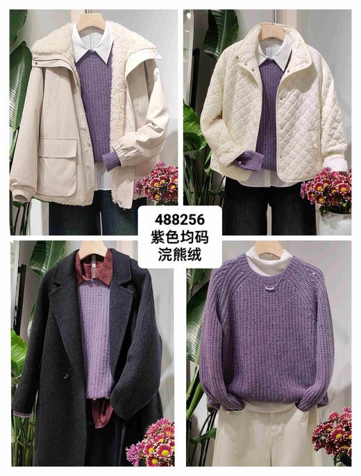 488256浣熊绒亮片毛衫 商品图2