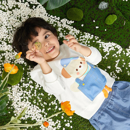 Cucutas男幼童长袖卫衣CY25SPW526米白（90#-120#） 商品图6