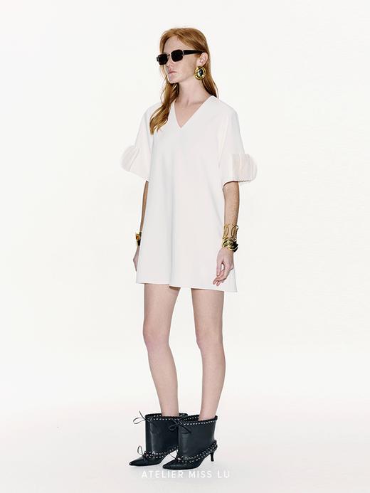 【杜维埃夏日】层叠圆片拼接设计A字连衣裙 商品图2