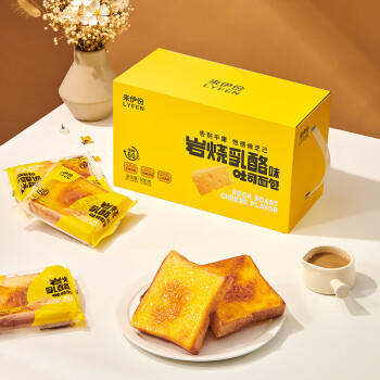 来伊份岩烧乳酪吐司300g手撕面包营养早餐糕点点心下午茶休闲零食 商品图2