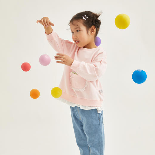Cucutas女幼童长袖卫衣CY25SPW709粉红（90#-120#） 商品图3