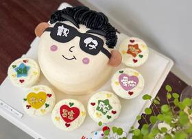 【臻品系列】---加高版【靓仔】带纸杯款男孩儿童生日蛋糕