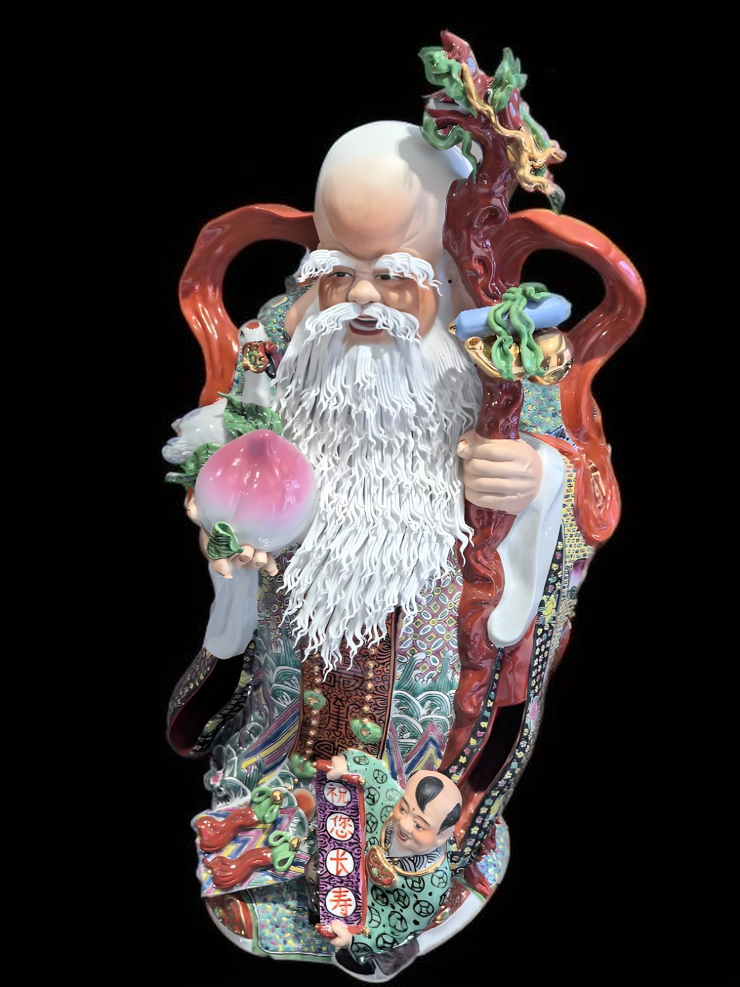 福禄寿三星 | 景德镇定制 | 高档精细陶瓷 | +符箓