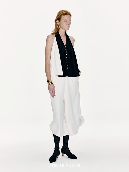 【白日梦我】层叠圆片拼接设计阔腿七分裤 商品图2