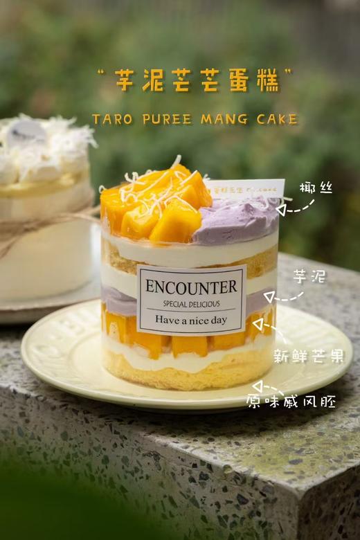 【口味蛋糕】芋泥芒芒 4英寸进口动物奶油蛋糕 商品图1