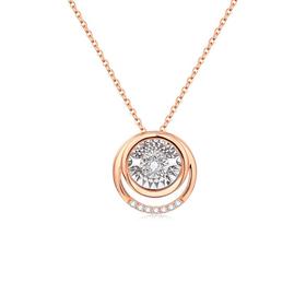 【1件7.5折】18k金灵动钻石项链 闪耀百搭项链套链女士礼物MEMORA诗普琳DN0533