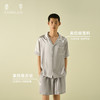 睡衣送男友』桑罗灰色翻领短袖套装男2025年春夏新品简约休闲 商品缩略图2