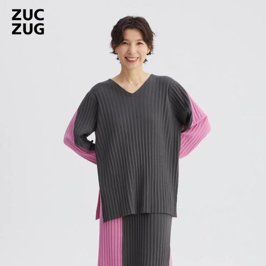 2楼素然撞色褶皱横机套头衫吊牌价1750 商品图4