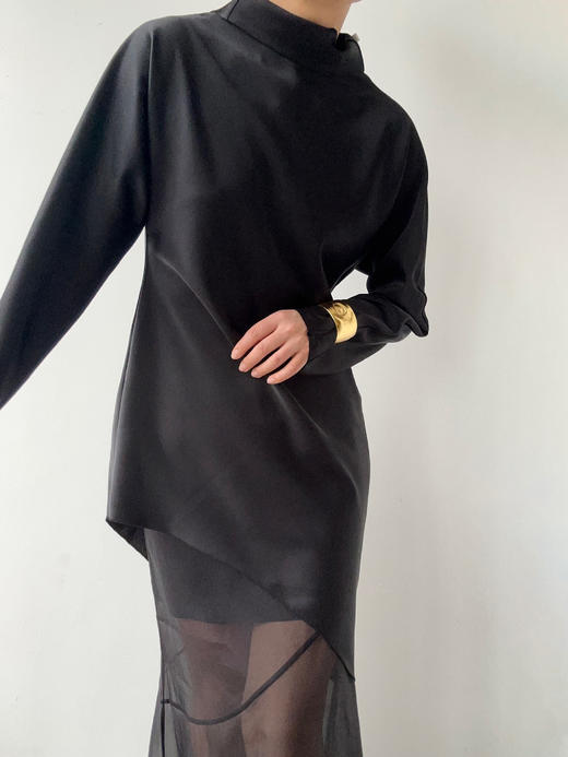 VC｜AW24125 Kalisa asymmetric blouse [ 黑 / 白 / 棕 ] 商品图9