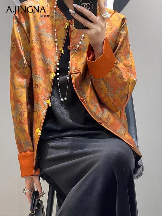 【矜贵气韵】阿菁娜新舒东方之姿新中式外套F30C207003 商品图1