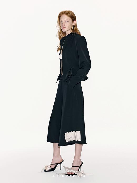 【花瓣骑士】层叠圆片拼接设计阔腿七分裤 商品图3