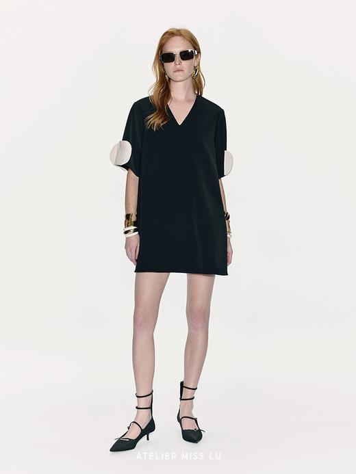 【圣保罗低语】层叠圆片拼接设计A字连衣裙 商品图0