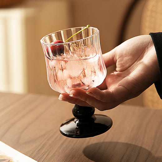 摩登主妇中古高脚杯精致高级感红酒杯玻璃杯子创意鸡尾酒杯古典杯 商品图3