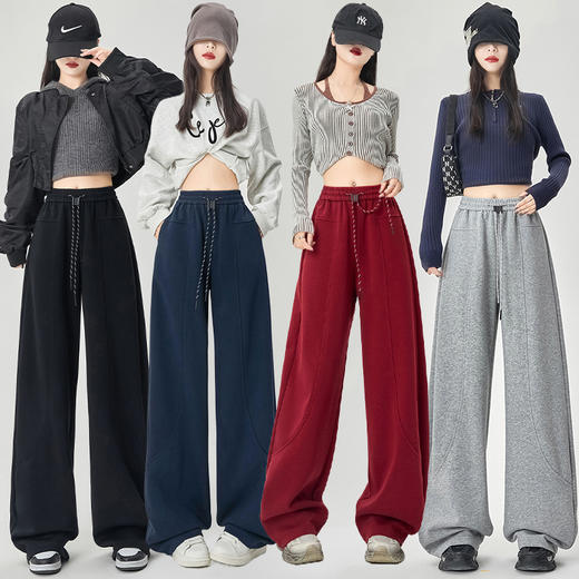 重工美式弯刀裤卫裤 休闲垂感香蕉镰刀裤 商品图0