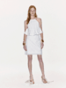 【白色梦屿】蕾丝拼接设计直身半裙 商品缩略图1