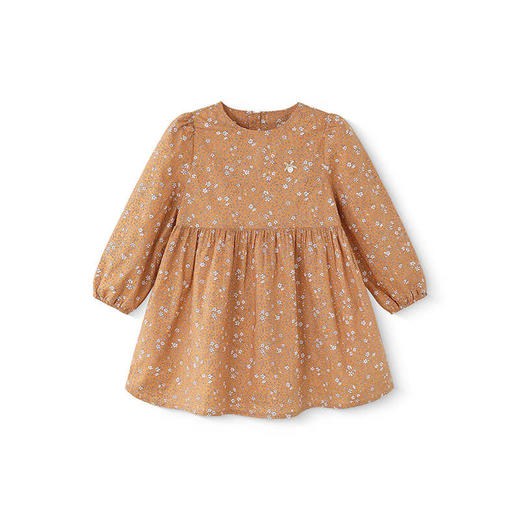 英氏女童裙子春秋长袖女宝连衣裙碎花裙2025羊毛裙子YRLAJ1R002A 商品图4