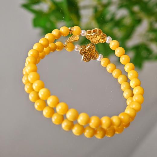 敦煌【金玉满堂·宝相花蜜蜡手串】敦煌福泽宝相花蜜蜡手串 轻奢高级国风设计感 商品图2